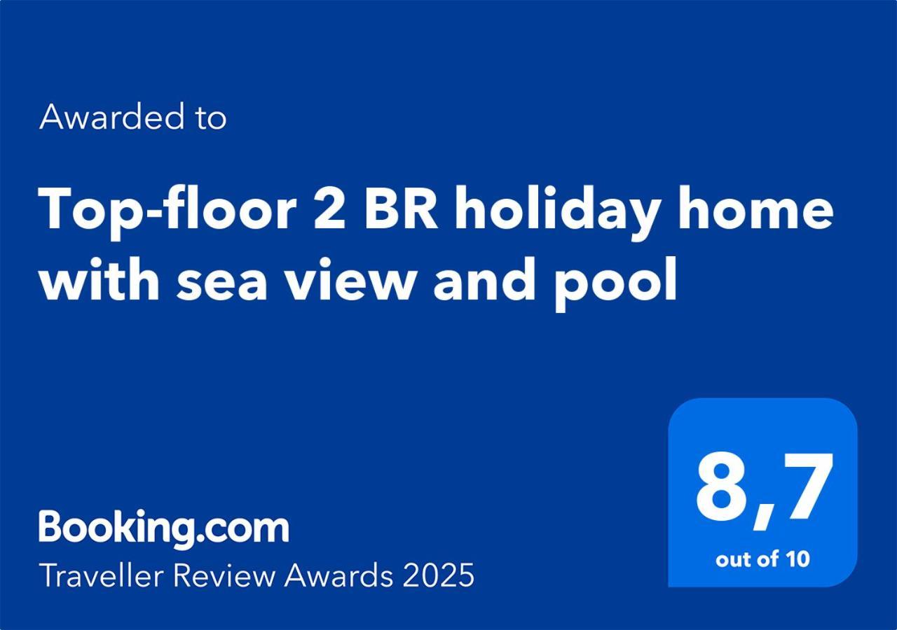 Top-Floor 2 Bedroom Holiday Home With Sea View And Pool Luz Exterior foto